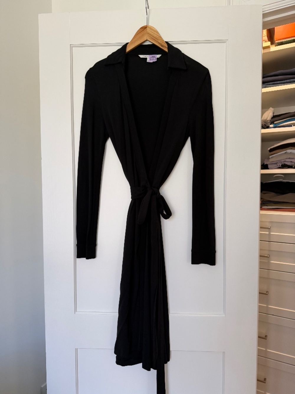DVF Black Wrap Dress